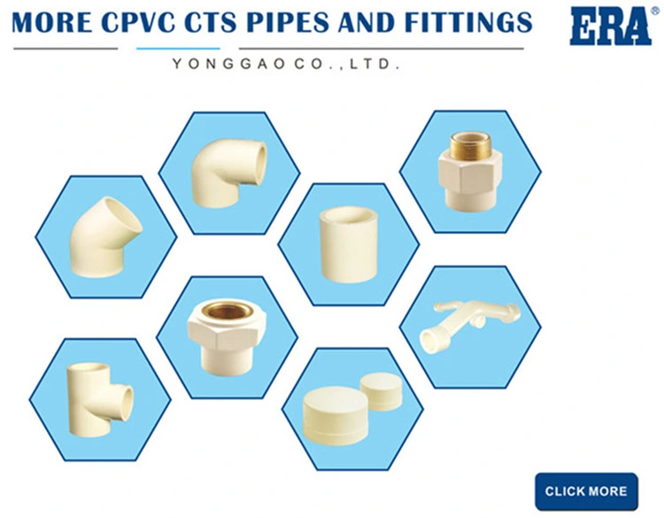 Era Certified for Hot and Cold Water Plastic Fitting ASTM D2846 Standard Plastic/CPVC/Pressure Pipe Fittings