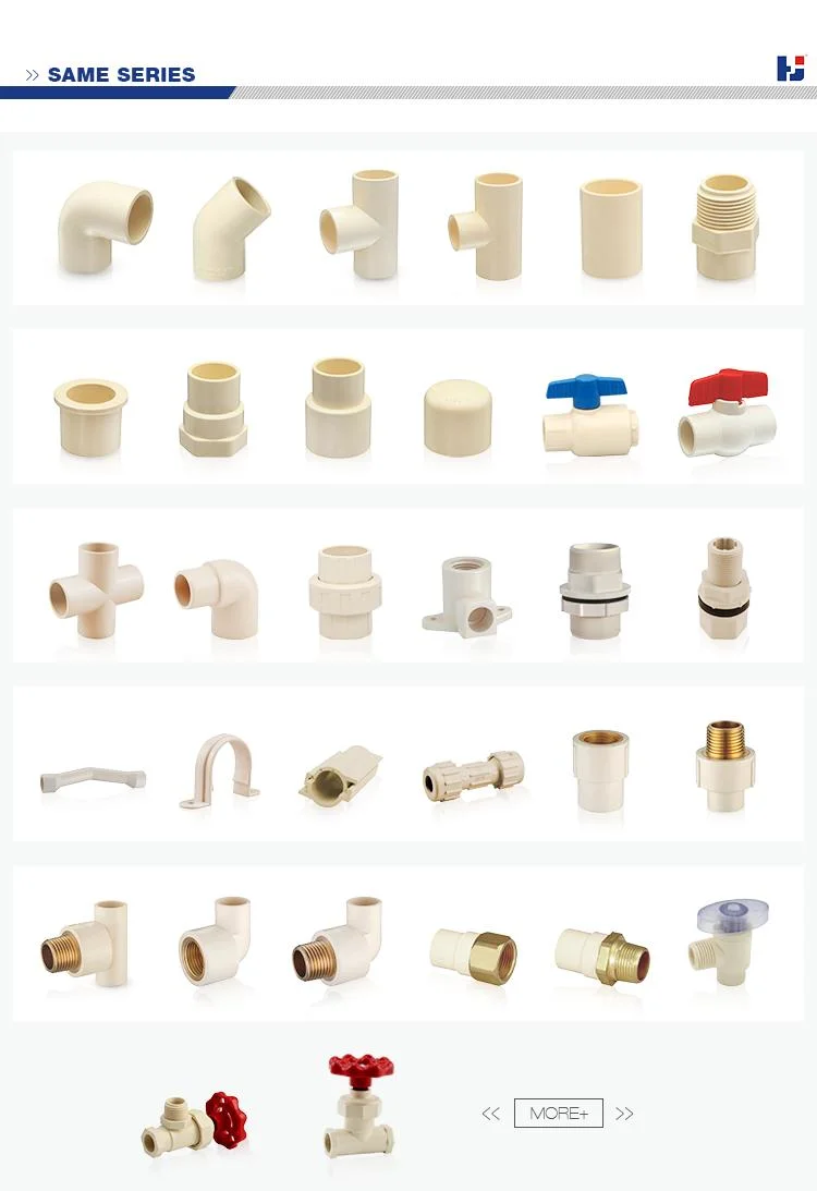 Hj Hot Sale Hot and Cold Water Plastic Fitting CPVC Reducing Couple CPVC Fittings ASTM D2846 Standard Plastic/CPVC/Pressure Connector CPVC Pipe Fitting