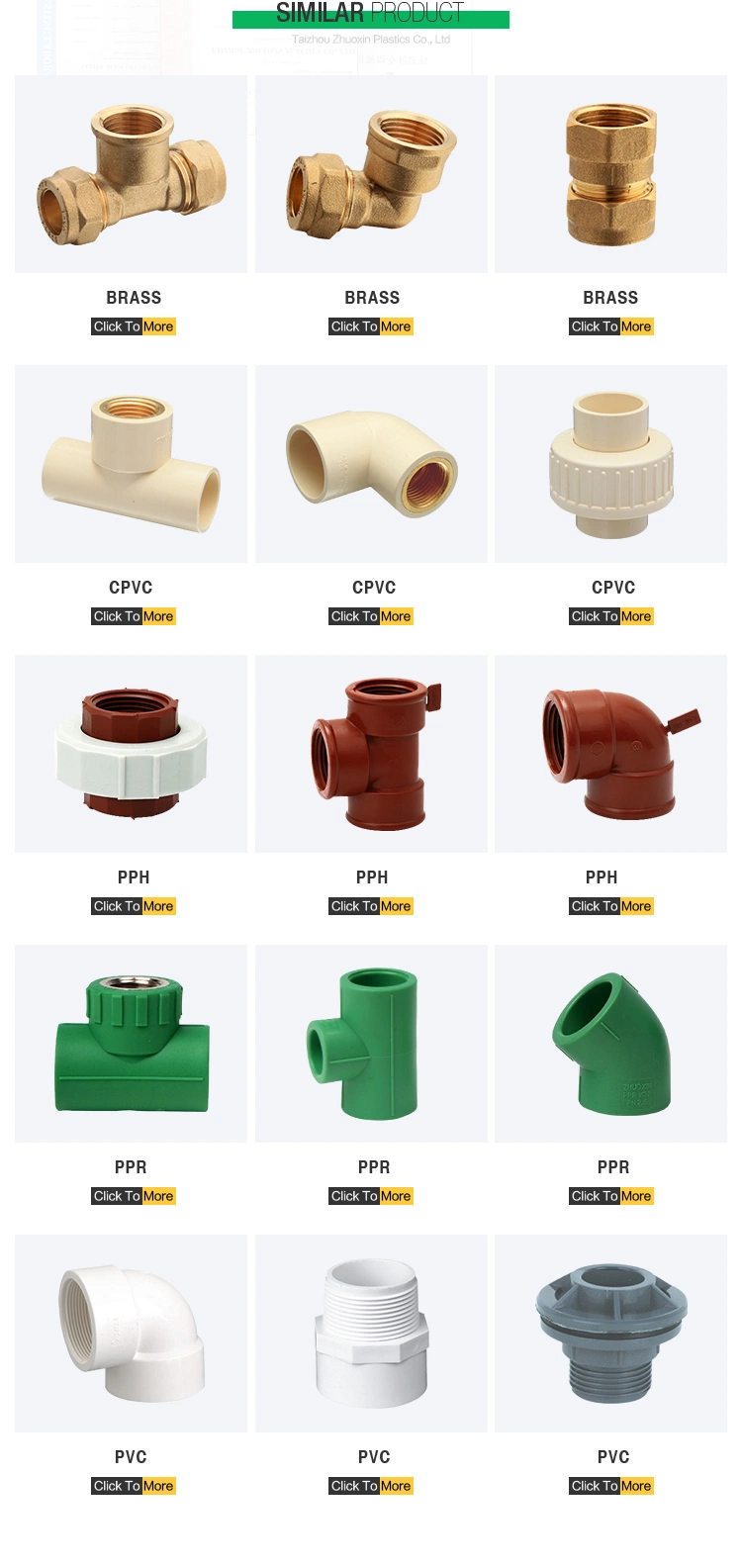 Original High Quality CPVC Plastic Tee Fitting Joint