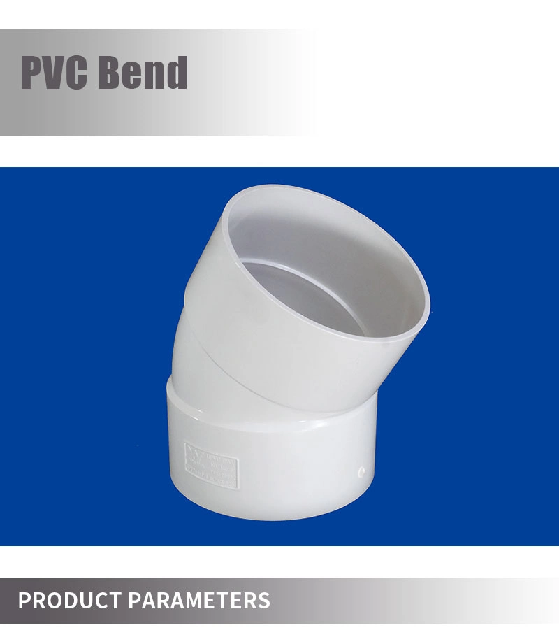 PVC Dwv Drainage Waste Vent Pipe Fitting Plain Bend