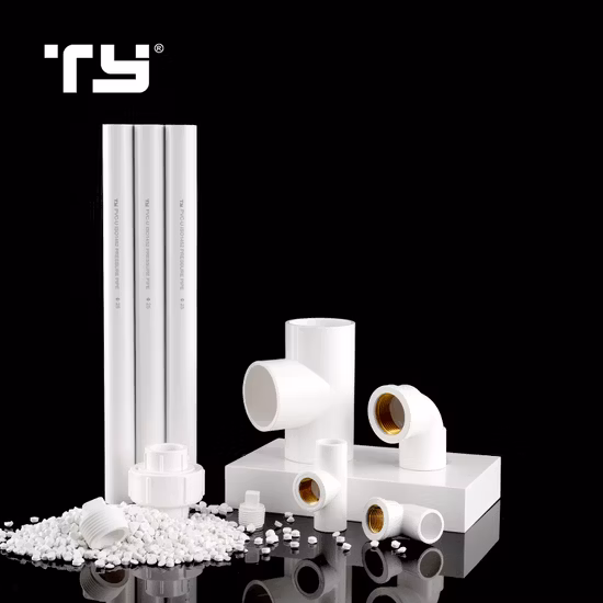 DIN-Norm Pn10 Pn16 PVC-Kunststoff UPVC CPVC-Winkel-T-Stück Industrie-Sanitärrohrverschraubungen