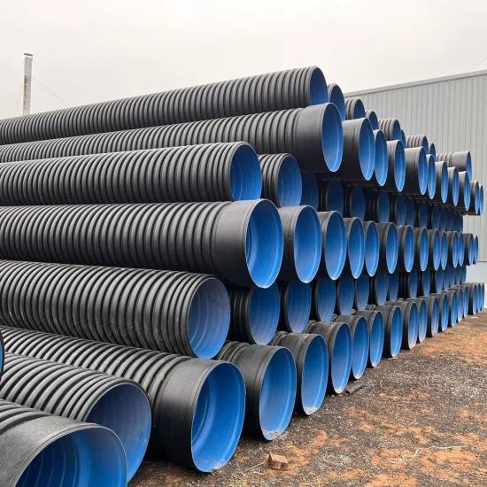 HDPE-Entwässerungs-PVC-Doppelwellrohr für Abwasserableitung 110 mm